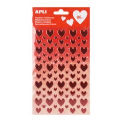 APLI B.Pegat. Corazón Rojo Metalizado 1H