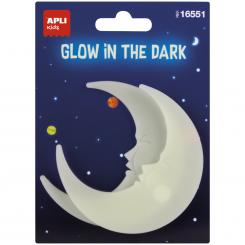 APLI B.Pegatinas Lunas Luminiscentes 2U