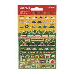 APLI Bolsa Pegatinas Camping De Verano 1 hoja
