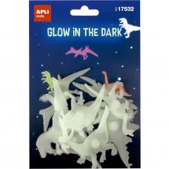 APLI Bolsa Pegatinas Dinos Luminiscentes 9 Uds