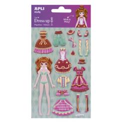 APLI Bolsa Pegatinas Dress Up con Escenario Lea 1 hoja