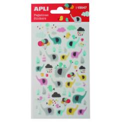 APLI Bolsa Pegatinas Elefantes 1 hoja