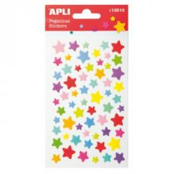 APLI Bolsa Pegatinas Estrellas Colores surtidos 1 hoja