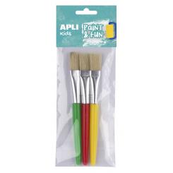 APLI B.Pinceles Jumbo Plastico 1,6Cm 3U