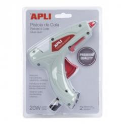 B.Pistola de cola APLI 20W Premium + 2 Barras 7 mm