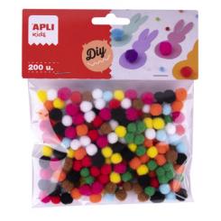 APLI B.Pom Pom Surtidos Mini 200U