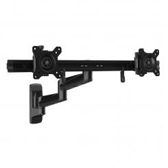 StarTech.com Brazo para Dos Monitores de Instalación en Pared - Soporte Ergonómico Articulado VESA x2 Monitores de 24