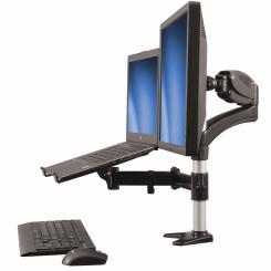 StarTech.com Brazo para un Monitor - Base para Ordenador Portátil con Ajuste de Altura de un Toque