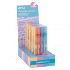 APLI B.Retractable Highligther Pastel  4U
