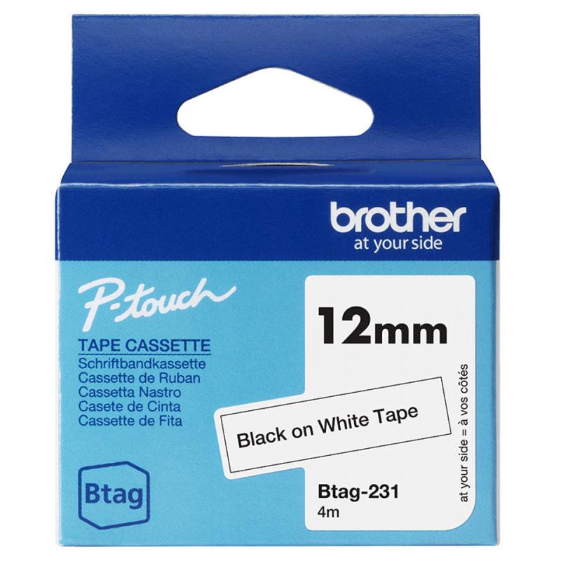 brother-cinta-domestica-btag-231-negro-sobre-blanco-ancho-12-mm-longitud-4-m