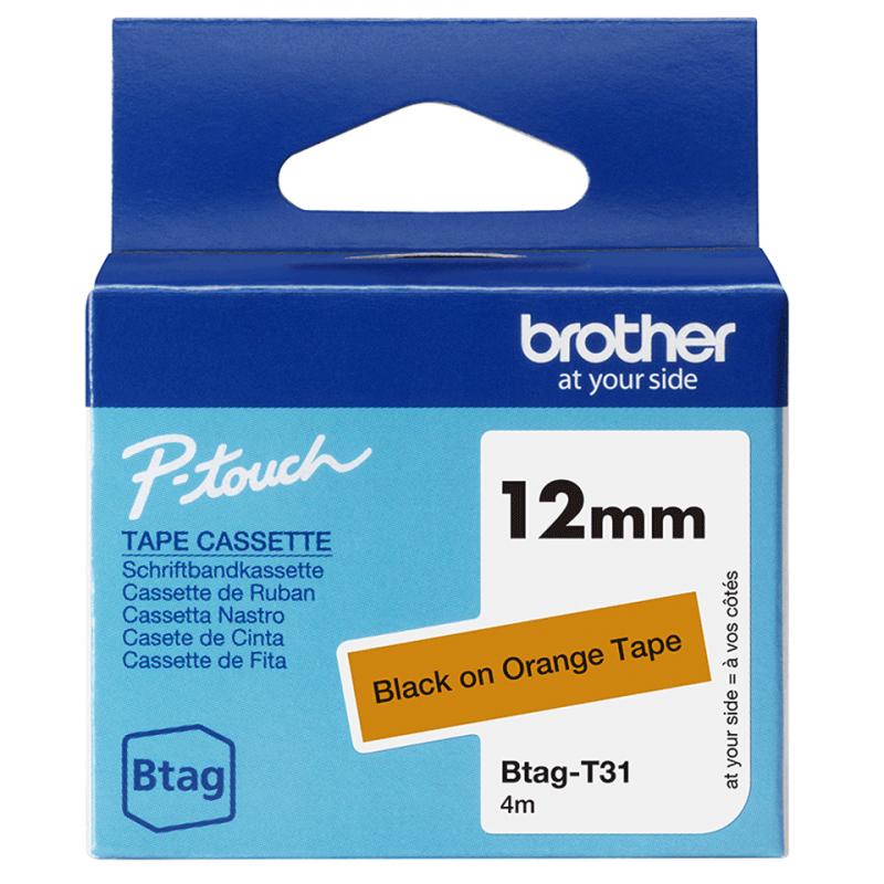 brother-cinta-domestica-btag-t31-negro-sobre-naranja-ancho-12-mm-longitud-4-m