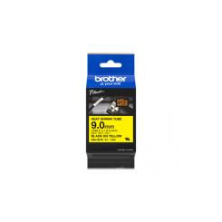 BROTHER Cinta tubo termorretractil. Texto negro sobre fondo amarillo. PTE300, PTE550W, PTP750W, PTP9