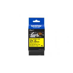 BROTHER Cinta tubo termorretractil. Texto negro sobre fondo amarillo. PTE550W, PTP750W, PTP900W, PTP