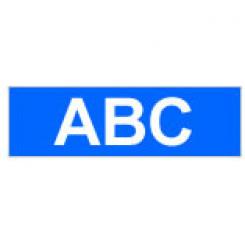 Brother Gloss Laminated Labelling Tape - 24mm, White/Blue cinta para impresora de etiquetas TZ