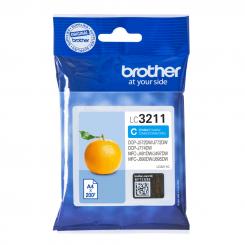 BROTHER Tóner  Cartucho de Tinta cian LC3211C, 200 páginas