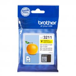 BROTHER Tóner Cartucho Tinta  amarillo LC3211Y, 200 PÁGINAS