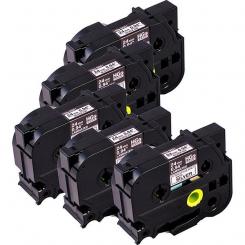BROTHER Tóner Cinta Alta Calidad 8M Plateado/negro (Pack 5Ud) 24mm