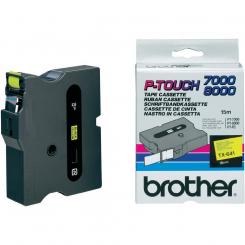 BROTHER Tóner Cinta Laminada amarillo / negro 18 mm