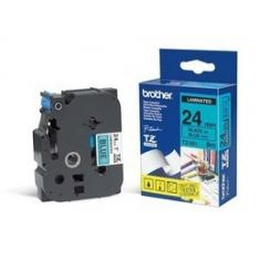 BROTHER Tóner Cinta Laminada Azul/ negro 24mm