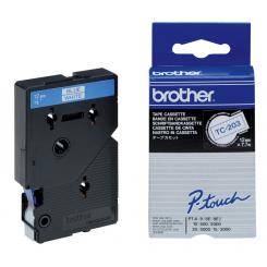 BROTHER Tóner Cinta Laminada Blanco/Azul 12mm