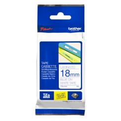 BROTHER Tóner Cinta Laminada Blanco/Azul 18mm