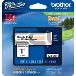 BROTHER Tóner Cinta Laminada Blanco/negro 24mm (Sin Blister)