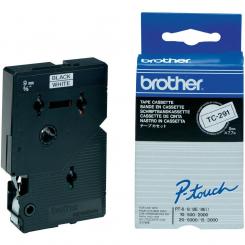 BROTHER Tóner Cinta Laminada Blanco/negro 9mm