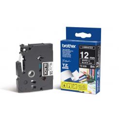 BROTHER Tóner Cinta Laminada negro / Blanco 12 mm