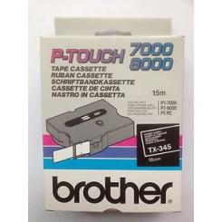 BROTHER Tóner Cinta Laminada negro/Blanco 18mm
