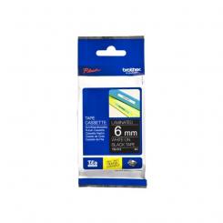 BROTHER Tóner Cinta Laminada negro/ Blanco 6mm