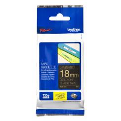 BROTHER Tóner Cinta Laminada negro/ Oro 18mm