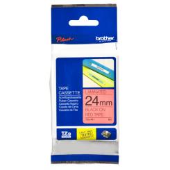 BROTHER Tóner Cinta Laminada Rojo/ negro 24mm