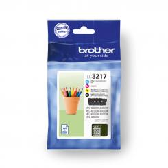 BROTHER Tóner Pack de 4 Cartuchos de Tinta negro, cian, magenta y amarillo LC3217Val para MFCj5330, MFCj65, 550 pag