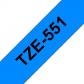 brother-tze551-cinta-laminada-generica-de-etiquetas-texto-negro-sobre-fondo-azul-ancho-24mm-x-8-metros