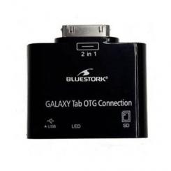 Bluestork BS-GAL-RDR/SD cable gender changer Samsung 30-pin USB 2.0/SD Card Negro