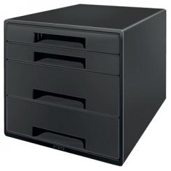 Buc de 4 cajones LEITZ Recycle, negro