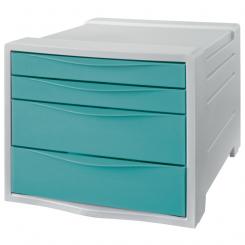 ESSELTE Buc de cajones 4 (2 grandes y 2 pequeños) ColourBreeze, azul