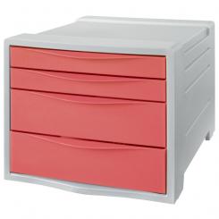 ESSELTE Buc de cajones 4 (2 grandes y 2 pequeños) ColourBreeze, coral