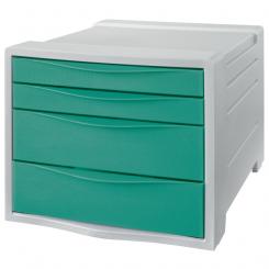 ESSELTE Buc de cajones 4 (2 grandes y 2 pequeños) ColourBreeze, verde