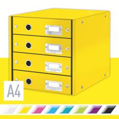 LEITZ Bucs de 4 cajones Click & Store (290x283x360mm), amarillo