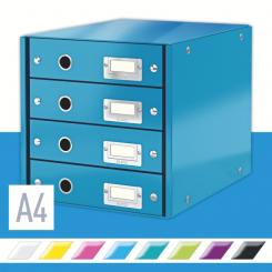 LEITZ Bucs de 4 cajones Click & Store (290x283x360mm), azul