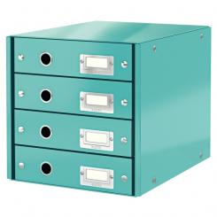 LEITZ Bucs de 4 cajones Click & Store (290x283x360mm), turquesa