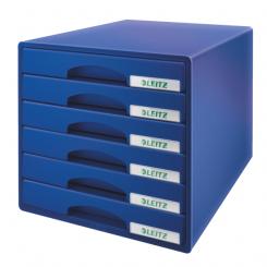 Bucs de cajones LEITZ Plus. 6 cajones (pequeños), azul