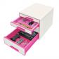 bucs-de-cajones-wow-desk-cube-4-cajones-2-grandes-y-2-pequenos-fucsia-blanco