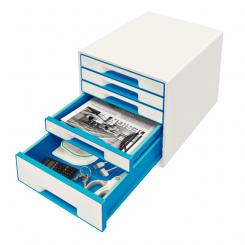 Bucs de cajones WOW Desk Cube 5 cajones (1 grande y 4 pequeños), azul/blanco