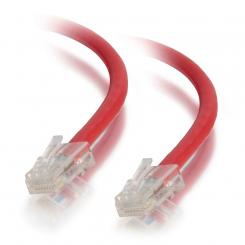C2G Cable de conexión de red de 0,5 m Cat5e sin blindaje y sin funda (UTP), color rojo