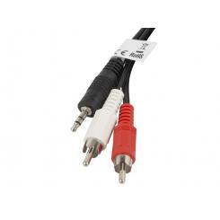 CA-MJRC-10CC-0020-BK cable de audio 2 m 3,5mm RCA Negro, Rojo, Blanco