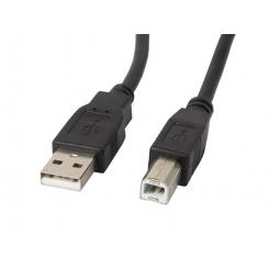 Lanberg CA-USBA-11CC-0005-BK cable USB 0,5 m USB 2.0 USB B Negro