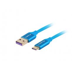 Lanberg CA-USBO-21CU-0010-BL cable USB 1 m USB 2.0 USB A USB C Azul