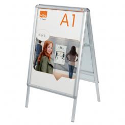 NOBO Caballete publicitario con marco a presión A-Board Premium Plus A1